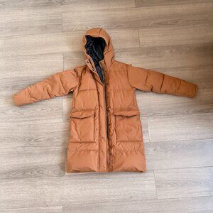 Everlane ReNew Long Puffer in Chestnut XXS (fits as XS)